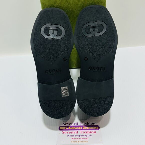 Gucci Horsebit Chunky Loafers Lug Sole Black Leather Shoes G 11.5/US 12 NIB $990 main image 7